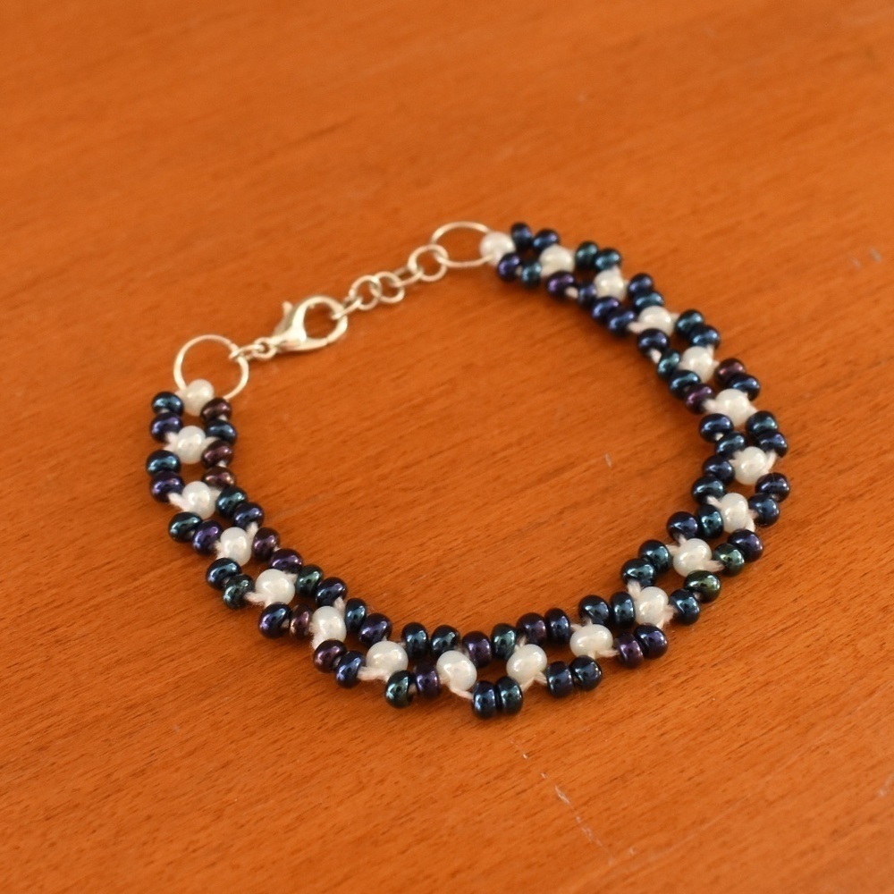 Midnight Indigo Beaded Bracelet